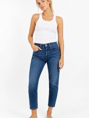 Levi's Wedgie Skinny Dark Blue Denim Jeans 24/27